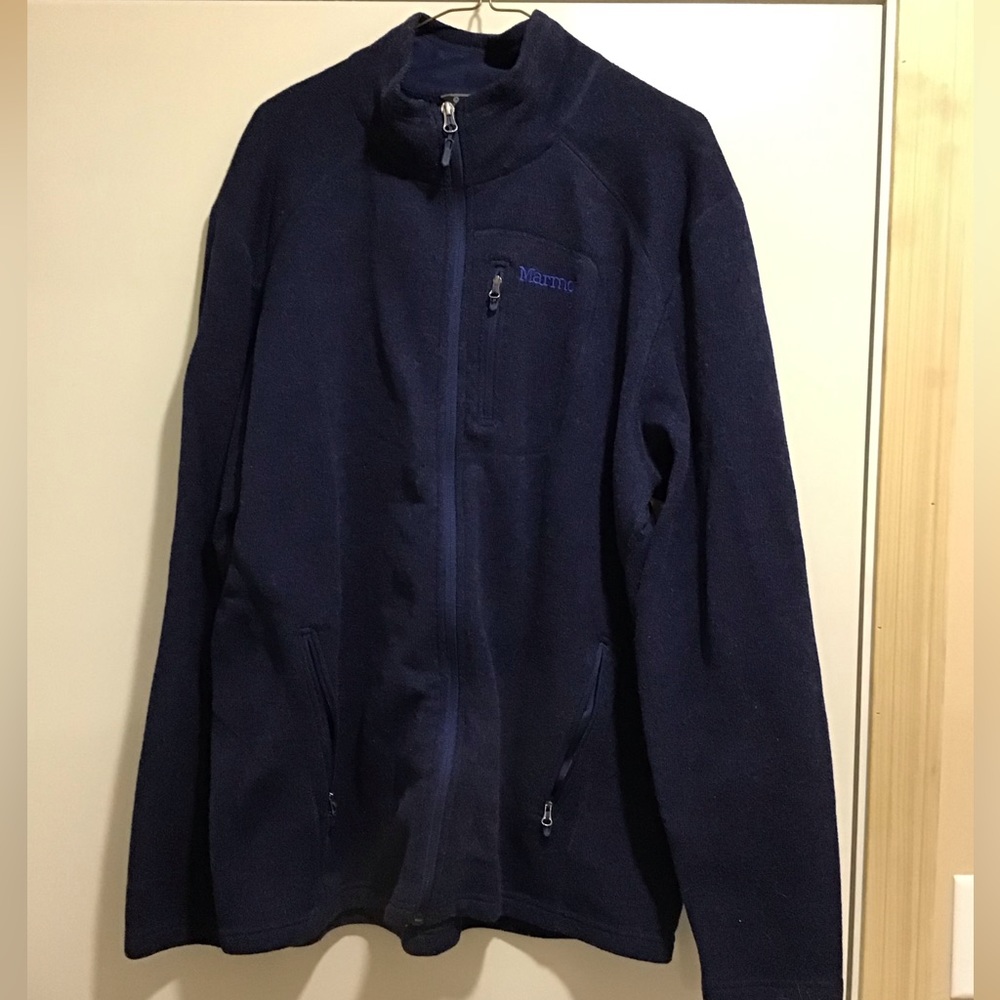 Stunning Marmot Sweatshirt Jacket in Blue Sz XXL - Picture 2 of 6